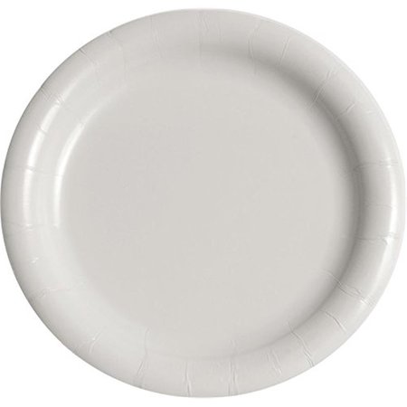 SOLO USA Solo Cups SCCMWP9B Clay-Coated Round Paper Plate; White MWP9B